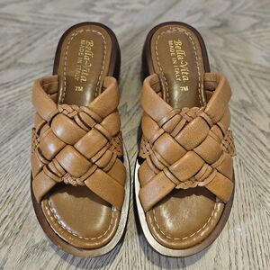 Bella‎ Vita Women's Ned-Italy Platform Sandals Brown Leather S 7M | Cottagecore